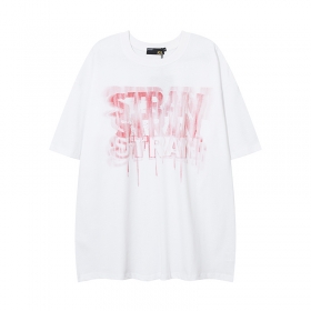 Стильная белая футболка KIRIN STRANGE с принтом и подтеками