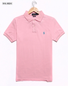 Комфортное поло Ralph Lauren в розовом цвете с голубым лого