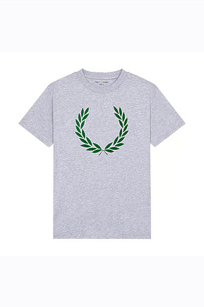 Футболка с удобной посадкой серая от бренда FRED PERRY