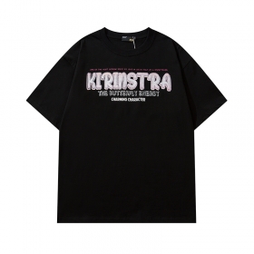 Модная черная KIRIN STRANGE футболка с "девушкой из аниме"