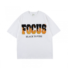 Футболка от бренда Fair Focus белая с нашитой надписью "FOCUS" 