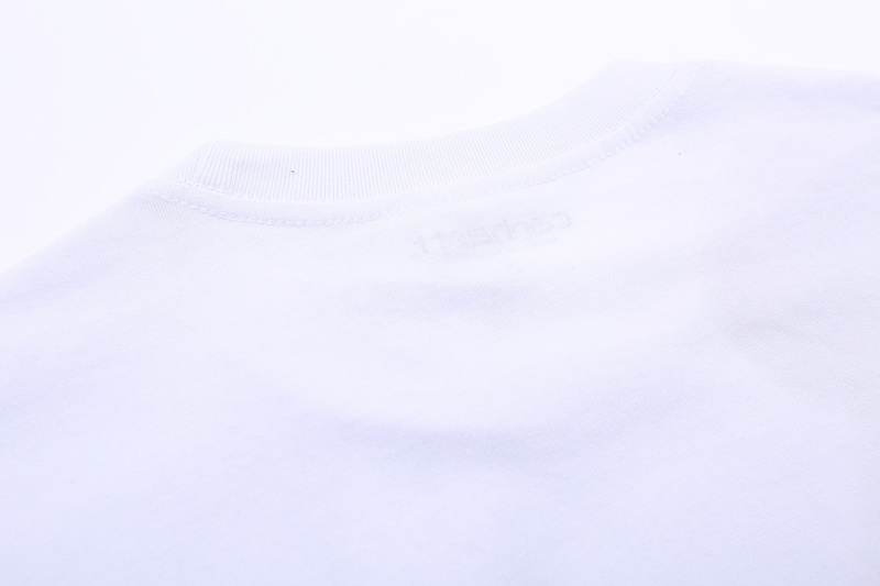 Классический белый лонгслив с фирменным логотипом Carhartt