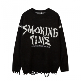 Smoking Time модный черного цвета свитер с логотипом