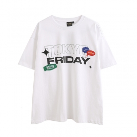 Футболка YUXING белого цвета с принтом "Tokyo friday"
