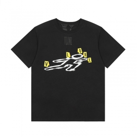 Стильная футболка VLONE черная с печатью "Преступление"