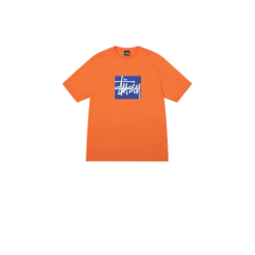 Оранжевого цвета Stussy футболка с коротким рукавом