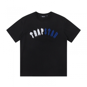 Повседневная Trapstar чёрная футболка с коротким рукавом из хлопка