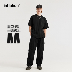 Универсальные штаны в черном цвете INFLATION из хлопка