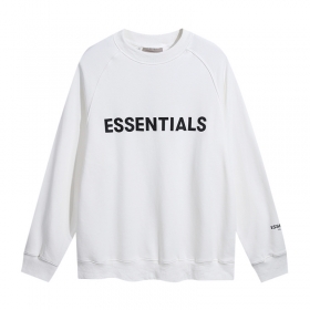 Брендовый свитшот белого цвета Essentials FOG с буквенным логотипом