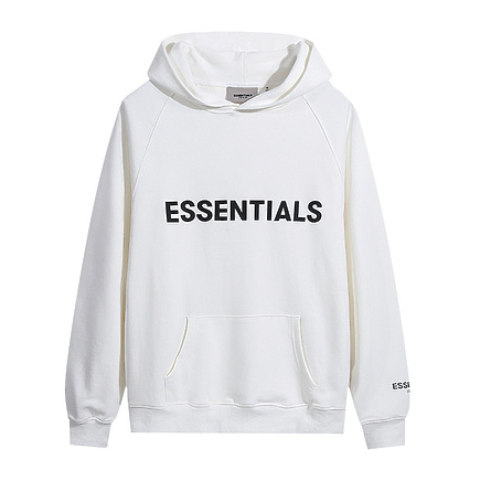 Запоминающееся худи белого цвета от бренда ESSENTIALS FOG