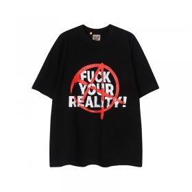 Трендовая черная футболка GALLERY DEPT со знаком анархии