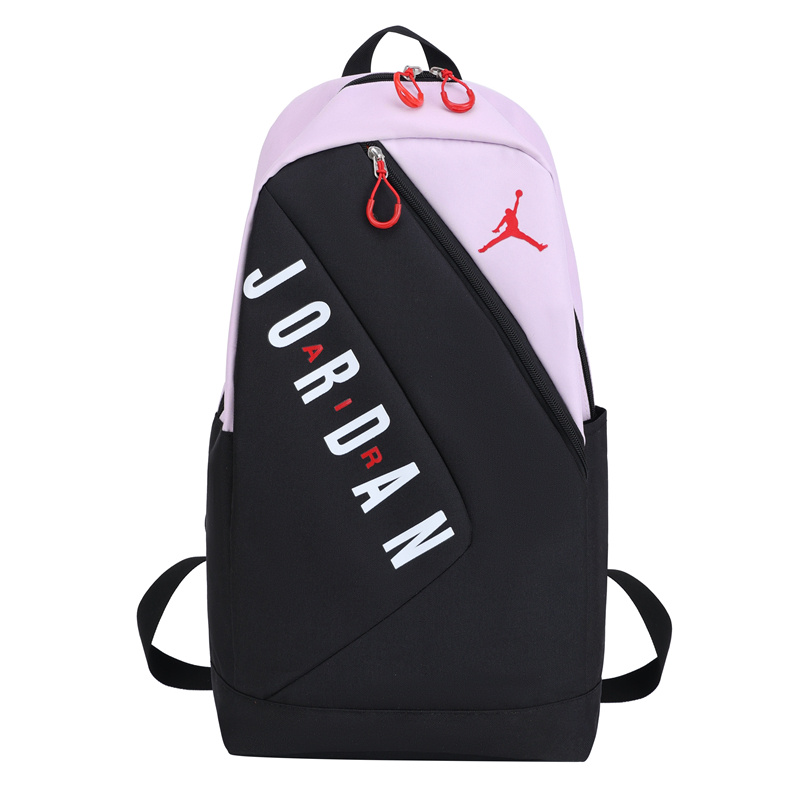Чёрный рюкзак Nike Jordan с розовой вставкой компактного размера