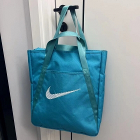 Прочная Nike голубая сумка с белым логотипом бренда