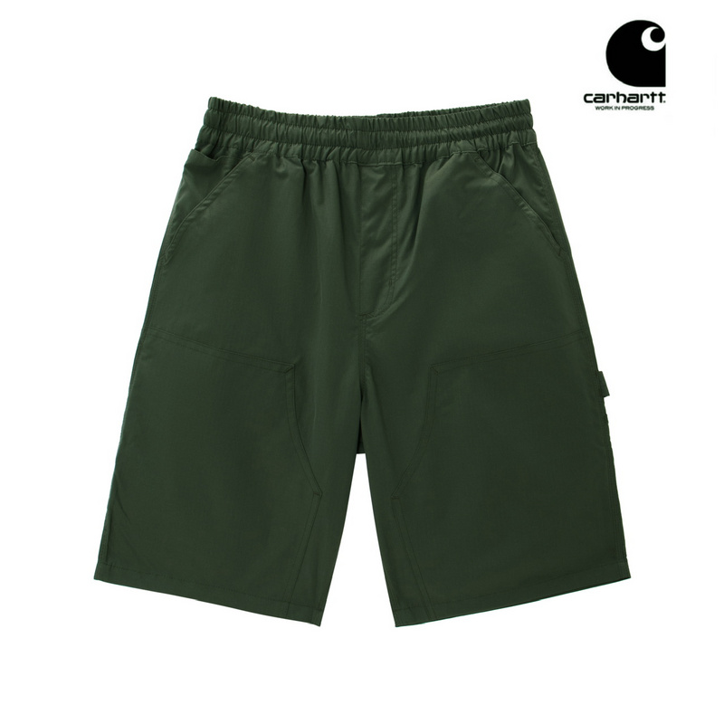 Темно-зеленые шорты Carhartt с карманами и фирменным логотипом