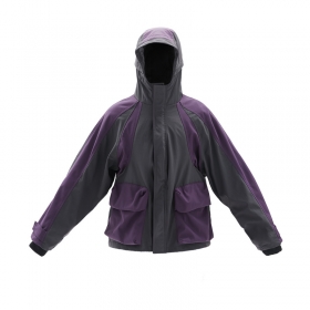 Серо-фиолетовая с карманами куртка SSB