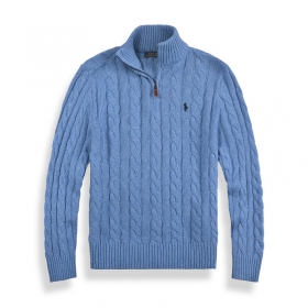 Стильный голубого цвета Polo Ralph Lauren вязаный свитер