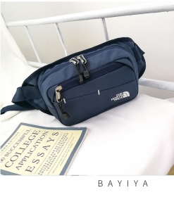 Удобная и практичная поясная сумка-бананка The North Face синяя 