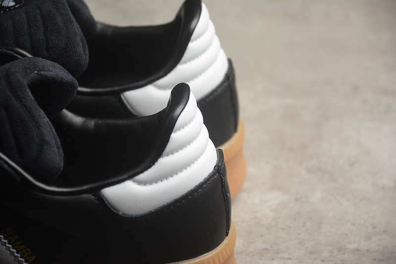 Чёрные кожаные кроссовки Adidas State Series AK на высокой подошве