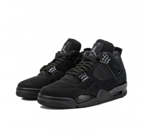Черные кроссовки с сеткой Air Jordan 4 замш