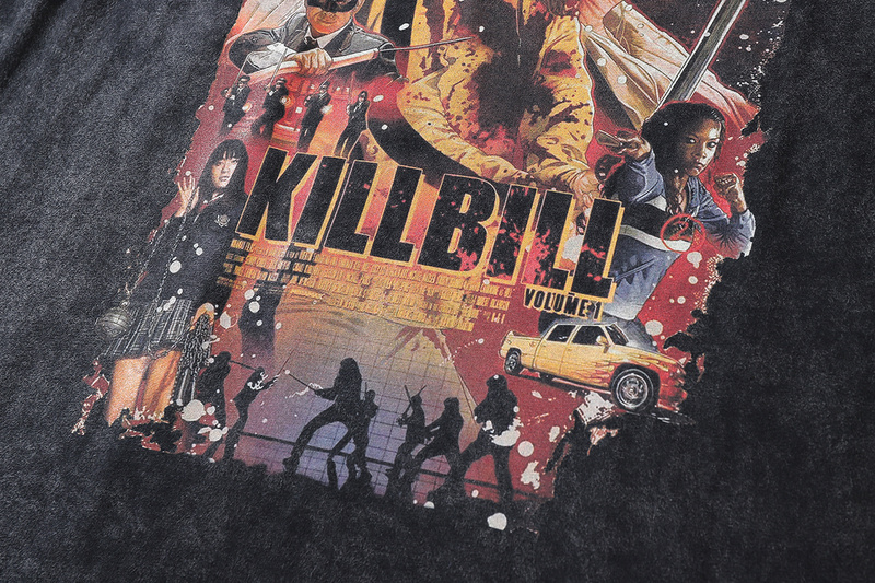 Чёрная футболка ТКРА с принтом "Kill Bill" с круглым вырезом