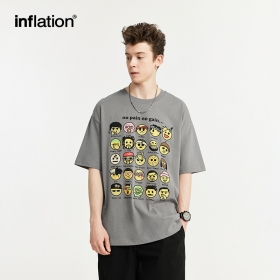 Креативная темно-серого цвета INFLATION футболка из хлопка