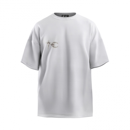 Легкая футболка в белом цвете Thug Club с логотипом на груди