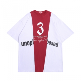 Спортивная бело-красная футболка LAZY STAR с цифрой "З"