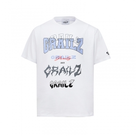 Стильная белого цвета футболка Grailz с надписями спереди