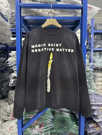 Свитшот Saint Michael в черном цвете с напечатанным принтом