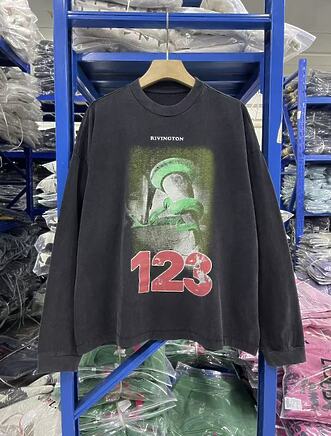 RRR 123 Rivington свитшот в сером цвете с длинным рукавом
