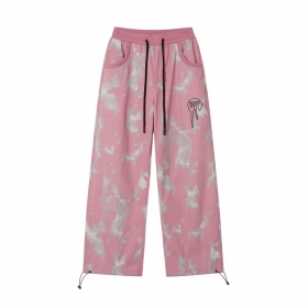 Розовые на широкой резинке штаны Bluremo с 4-мя карманами