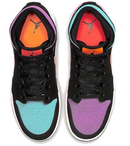 Разноцветные кроссовки Air Jordan Mid нубук