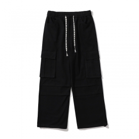 Штаны TXC Pants черные с белой веревкой и дополнительными карманами