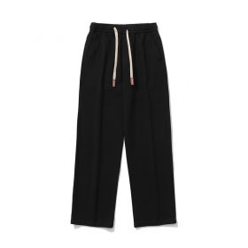 Базовые чёрные прямые брюки на резинке TXC Pants с карманами