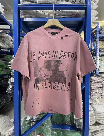 Enfants Riches Deprimes футболка розового цвета с рваными дырками