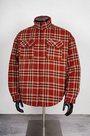 Клетчатая куртка Project G/R в красном цвете на молнии