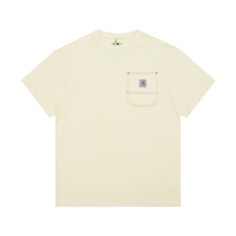 Молочная футболка прямого кроя Carhartt с накладным карманом