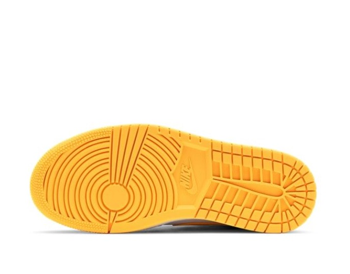 Кроссовки черные с желтым Air Jordan Mid кожа