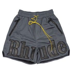 RHUDE серые шорты с карманами на молнии и фирменным логотипом