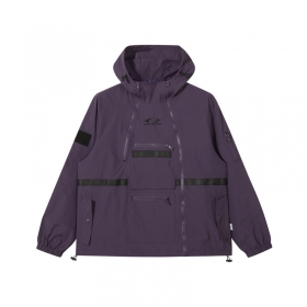 Широкая фиолетовая куртка Made Extreme с капюшоном и боковой молнией