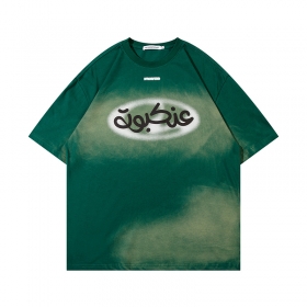 Зеленая с эффектом выстиранной ткани футболка от бренда BF. BORFEND