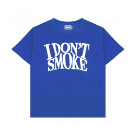 С фирменным логотипом на груди Donsmoke футболка синяя унисекс