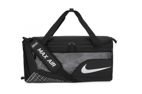 Удобная сумка Nike Air Max черная с серым спортивная