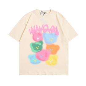 Стильная кремовая футболка THE UNAVOWED с разноцветными мишками