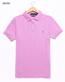 Ralph Lauren розового цвета поло с зеленым логотипом на груди