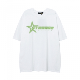 Белого цвета футболка KIRIN STRANGE с зеленым принтом