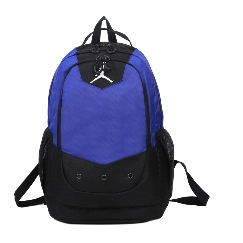Синий рюкзак с логотипом Jordan и двумя отделениями на молнии