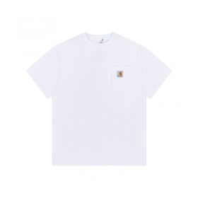 Классическая белая футболка Carhartt с карманом на груди