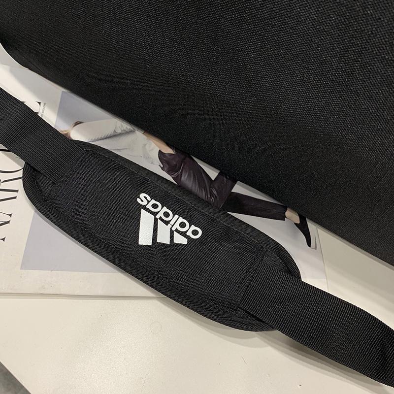 Универсальная чёрная Adidas спортивная сумка через плечо