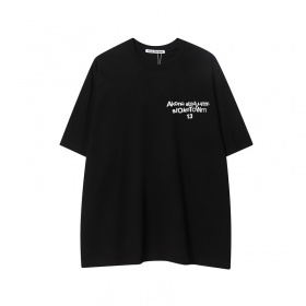Трендовая футболка Acne Studios черная с фирменным принтом